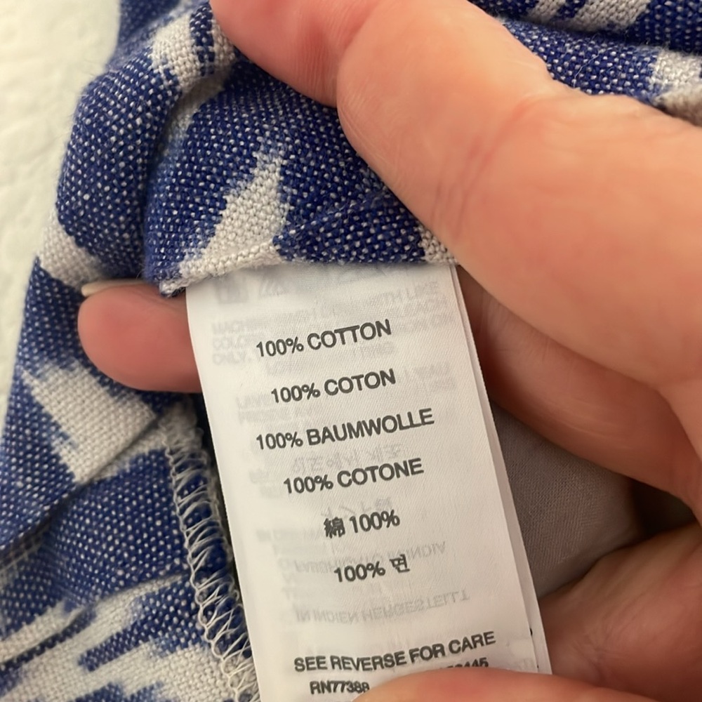 J. Crew High Waist Blue and White Chevron Shorts - Picture 5 of 6
